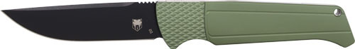 CobraTec Viper Auto Folder 3.12" OD Green/Satin D2 Black Blade Knife