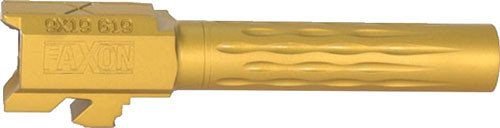 Faxon Glock 19 9mm Flame Fluted Non-Threaded Barrel TiN PVD