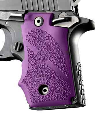 Hogue SIG Sauer P238 Overmolded Rubber Grips with Finger Grooves Purple