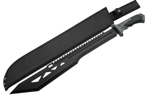 SZCO Rite Edge 20" Macho Machete Black with Sheath 25" OAL