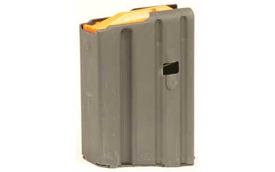 Ammunition Storage Components Magazine, 223 Rem, Fits AR-15, 5Rd, Stainless, Black, Orange Follower 5-223-SS-BM-O-ASC