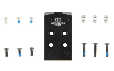 C&H Precision Optic Mounting Plate, Walther PDP 2.0 to Leupold Delta Point Pro & EOTech EFLX, Anodized Black WLPDP2.0DPPEFLX