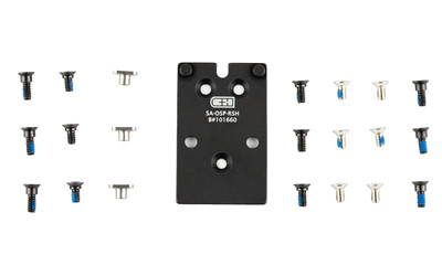 C&H Precision XD OSP Optic Mounting Plate for Springfield Armory XDM to RMR/407C/507C, Black Anodized