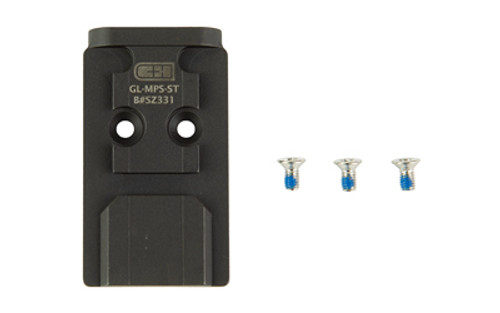C&H Precision V4, Optic Mounting Plate, Fits Glock MOS, Steiner MPS, Anodized Finish, Black GL-MPS-ST