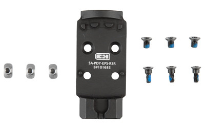 C&H Precision V4 Optic Mounting Plate for Springfield Prodigy to Holosun EPS/EPS Carry, Matte Black