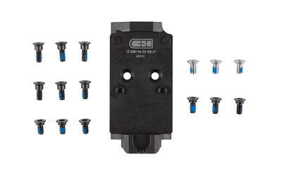 C&H Precision V4 Optic Plate for CZ Shadow 2 - Trijicon RMR & Holosun 507C/508T with ZEV Posts, Black