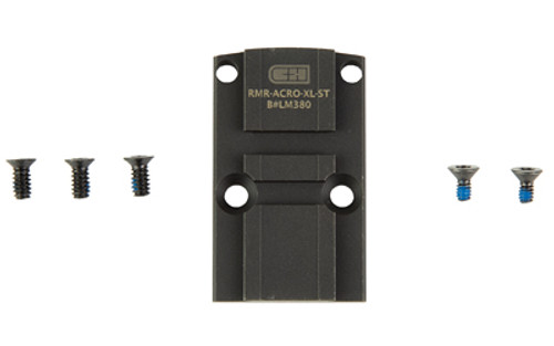 C&H Precision Optic Mounting Plate, Fits Trijicon RMR, RMR to Aimpoint ACRO & C&H Duty/Duty-XL, Anodized Finish, Black RMR-ACRO-XL-ST