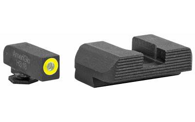 AmeriGlo Protector Night Sight Set for Glock 17/19/22/23/26/27/34/35/37/38/39, Green Tritium Front, Black Rear
