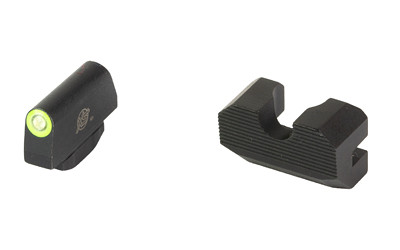 XS Sights Minimalist Night Sights for S&W N-Frame Revolver, Tritium Front with Green Glow Dot, Serrated Rear SW-M002S-4G