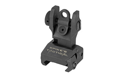 Spike's Tactical Rear Folding Sight, Tool-Less Windage, Flipping Diopter, Black SAS85R1
