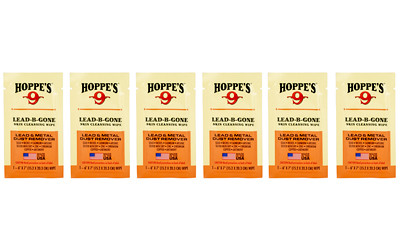 Hoppe's Lead Be Gone Hand Wipes, 6 Count, Removes Metal Contaminants LBG6