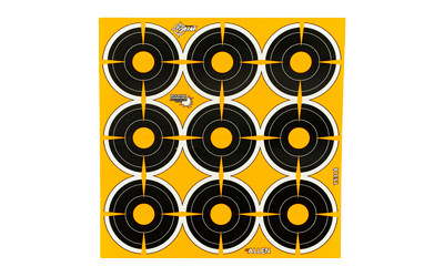 Allen EZ Aim Adhesive Splash Reactive Bullseye Targets, 2 Inch, 12 Sheets 15318