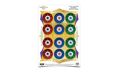 Birchwood Casey Pregame Star Burst Targets, 12x18", 8-Pack