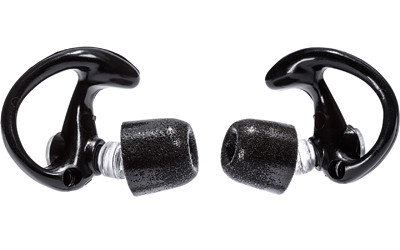 SureFire Sonic Defender 10 Filtered Earplugs, Medium, Black, 25 Pairs Bulk Pack EP10-BK-MPR-BULK
