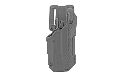 BLACKHAWK T-Series L3D Duty Holster, Right Hand, Glock 17/22/31 with TLR1/TLR2, Jacket Slot Belt Loop, Black Basketweave 44N600BWR