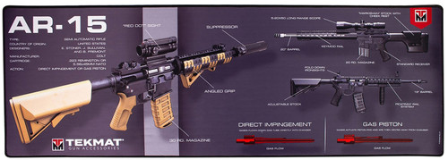 TekMat AR-15 Weapons Platform Door Mat, 25"x42", Black, Oil-Resistant Rubber Backing TEK-42-AR15-WPD