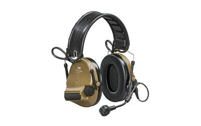 3M Peltor ComTac VI Defender Electronic Earmuff MT20H682FB-09NCYS, NIB Wireless, Noise-Canceling Mic, Coyote Brown, Boom Microphone
