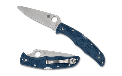 Spyderco Endura 4 Lightweight Folding Knife, 3.8" CPM SPY27 Drop Point Blade, Cobalt Blue FRN C10PCBL