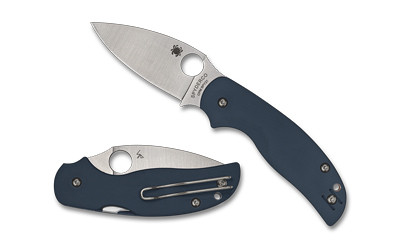 Spyderco Sage 5 Folding Knife 3" Drop Point CPM SPY27 Blade Compression Lock Blue G-10 Handle C123GPCBL