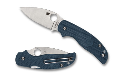 Spyderco Sage 5 Lightweight Folding Knife 3" Drop Point CPM SPY27 Blade Compression Lock Blue FRN Handle C123PCBL