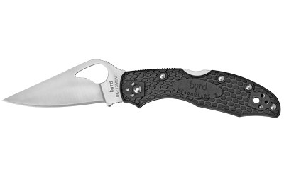 Spyderco Byrd Meadowlark 2 Folding Knife 2.87" Blade Lightweight Black Handle Plain Edge BY04PBK2