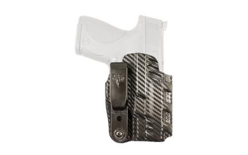 DeSantis Gunhide Slim-Tuk, Inside Waistband Holster, Fits S&W M&P Shield, Ambidextrous, Carbon Fiber Exterior Finish, Blue Kydex Interior 219KJX7Z0