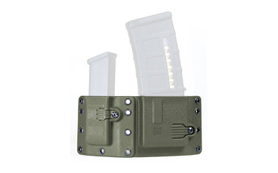 Raven Concealment Systems Copia, Double Magazine Pouch, Ambidextrous, Fits (1) AR-15 Magazine and 1-Double Stack Pistol Magazine, Pistol Pouch is Oriented in Front of Rifle Pouch, Matte Finish, Black COPIAPRBK