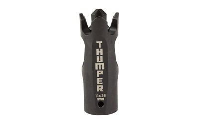 Battle Arms Development Thumper 9MM Compensator, 1/2x36 Threaded, Black Nitride Finish