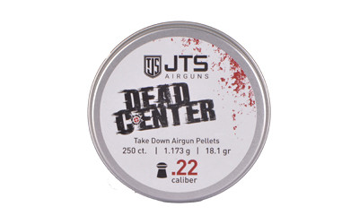 JTS Group Dead Center .22 Caliber Domed Pellets, 18.13 Grain, 250 Count Tin, JAC100