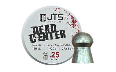 JTS Group Dead Center .25 Caliber Domed Pellets, 29.63 Grain, 150 Count Tin JAC114