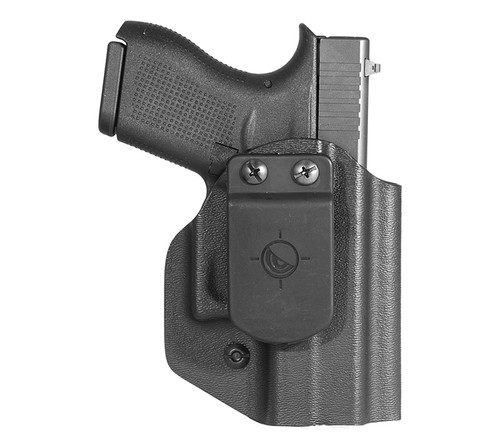 Mission First Tactical AIWB/OWB Ambidextrous Holster for GLOCK 43, Boltaron, Black, 1" Belt Clip Included