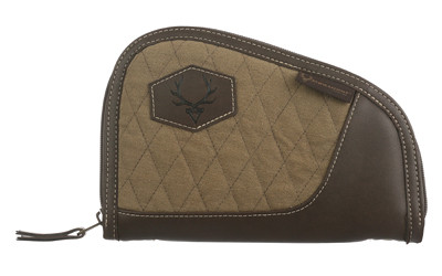 Evolution Outdoor President Series, Pistol Case, Fits Most Handguns Up to 8", Cotton Duck Canvas and Brown Fleece Lining Construction, Brown 44376-EV