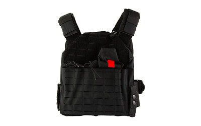 NcSTAR Laser Cut Plate Carrier, Black, Medium-2XL, MOLLE, Kangaroo Pouch, Fits 10x12 Hard Plates CVLCPC3050B