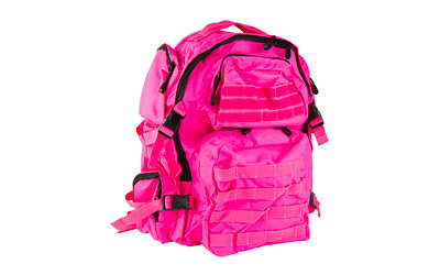 NcSTAR VISM Tactical Backpack, Pink, 18"x12"x6" Main Compartment, PALS/MOLLE Webbing, PVC Construction CBP2911
