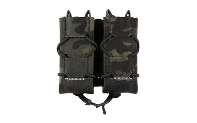 High Speed Gear TACO Gen 2 Double Pistol Magazine Pouch, MOLLE/Belt, MultiCam Black 24PT02MB