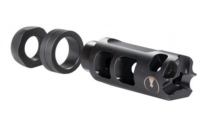 Ultradyne USA Pulse Compensator Muzzle Brake with Timing Nut, AR, 223 Rem/556 NATO, 1/2x28, .750" OD, 416 SS, Black Nitride UD11160