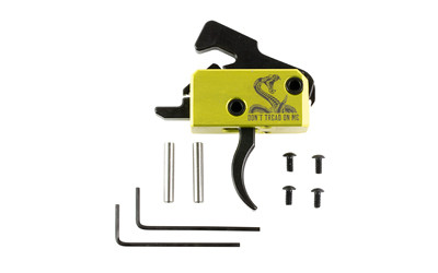 Rise Armament RA-140 Super Sporting Trigger, Don't Tread On Me Edition, AR Platform, 3.5 lb, Gold RA-140-DTOM2