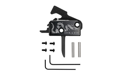 Rise Armament RA-140F SST Join or Die Flat Trigger with Anti-Walk Pins, Black Anodized