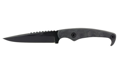 Stroup Knives MK2 Fixed Blade Clip Point Knife, 4" Blade, 1095 Carbon Steel, Cerakote Black, G10, Kydex Sheath, MK2-B-G10-BLKCER