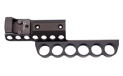 Mesa Tactical SureShell 6-Shell Side Saddle with Trijicon RMR Mount for Beretta 1301 Tactical 12 Gauge, Aluminum, Black 95290