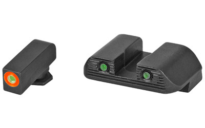 GLOCK Bold Night Sight by AmeriGlo, .180" Front, Green Tritium/Orange Outline, GEN3/GEN4 17/19/22/23/26/27 Series