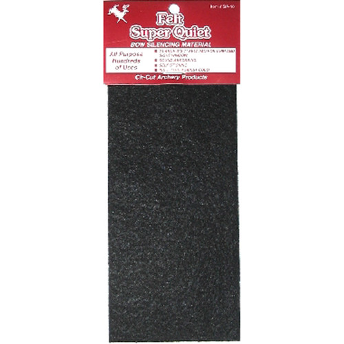 Cir-Cut Black Felt Adhesive Silencing Pad 3x7 in.