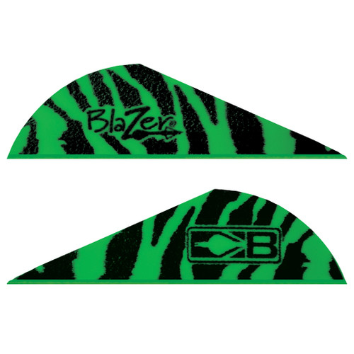 Bohning Blazer Vanes Green Tiger 100-Pack Arrow Vanes