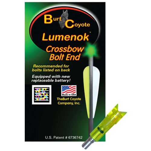 Lumenok Green Moon Lighted Crossbow Nocks Gold Tip 3 pk.