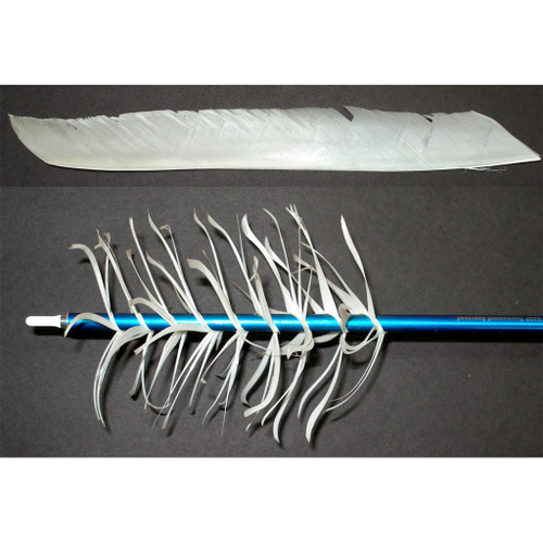 Trueflight Spiral Wrap Flu-Flu Feathers White RW 100 Pack