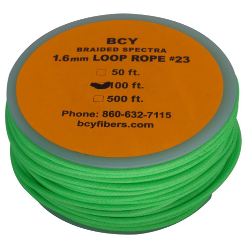 BCY 23 D-Loop Material Neon Green 100 ft.