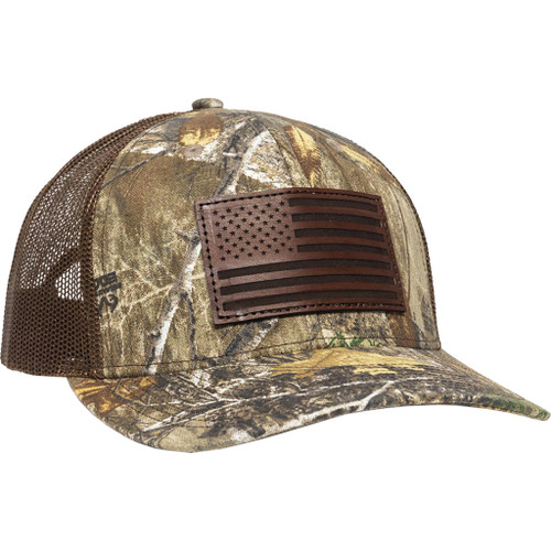 Outdoor Cap American Flag Patch Realtree Edge Camo Cap