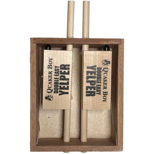 Quaker Boy Double Easy Yelper Push Button Turkey Call Maple and Mahogany