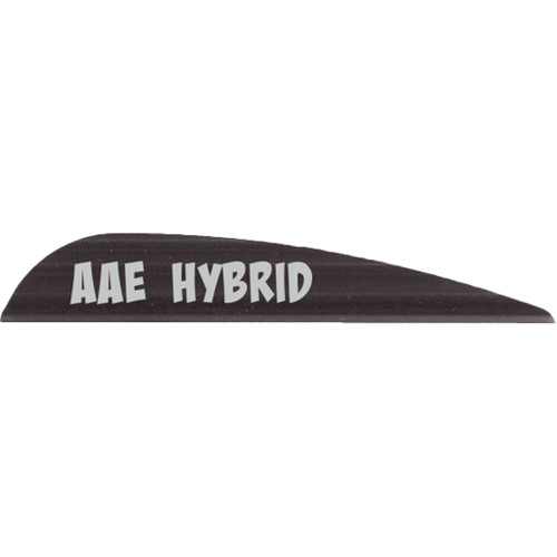 AAE Hybrid 23 Arrow Fletching Vanes Black 50-Pack