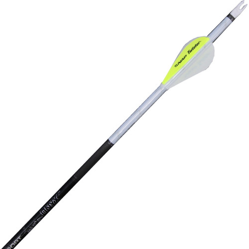 NAP Quikfletch Twister Fletch Rap White and Yellow 2 Inch